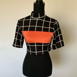 Checkered crop top